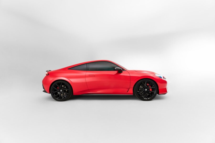 zijaanzicht van de honda prelude nieuw